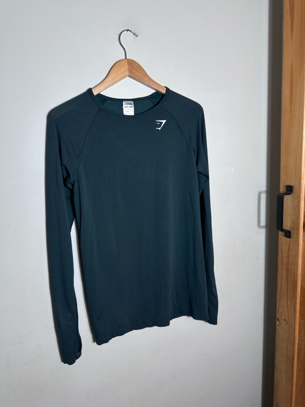 Gymshark Long Sleeve Crew Neck Athletic Shirt - Deep Green